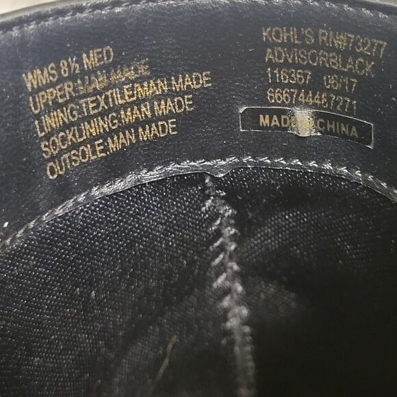 Apt. 9 Dynamic Comfort Advisor Black Block Heel Zip Up Ankle Booties, Size 8.5 - Picture 10 of 13